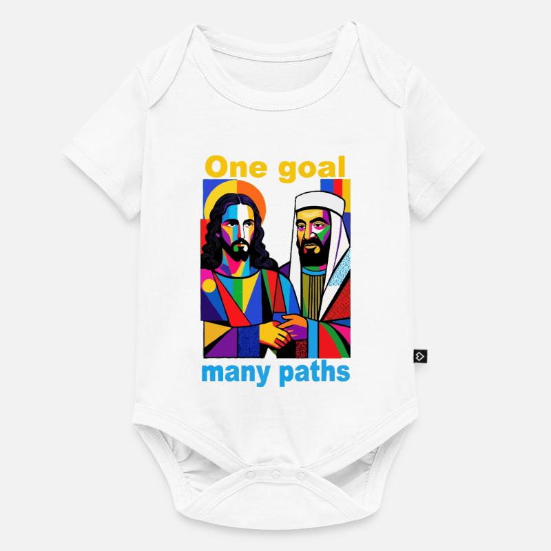 Un objectif : Multiples chemins Duo Pop Art - Body à manches courtes Premium Bébé - blanc
