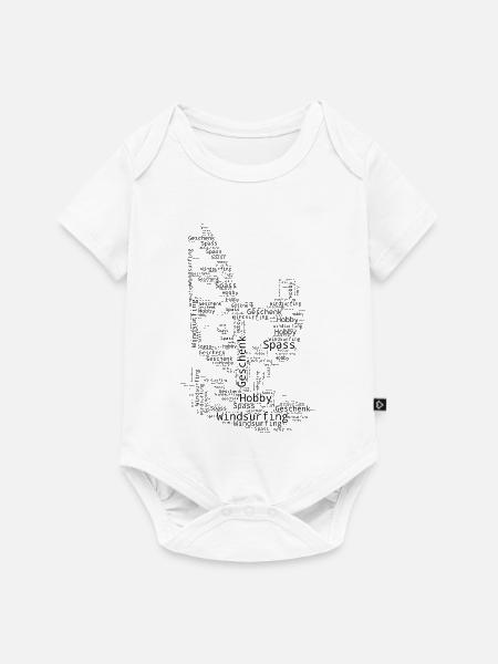 Kurz und klar Windsurfing - Baby Premium Kurzarmbody - Weiß