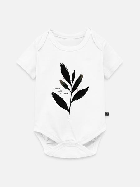 Protect Your Energy - Achtsamkeit - Baby Premium Kurzarmbody - Weiß