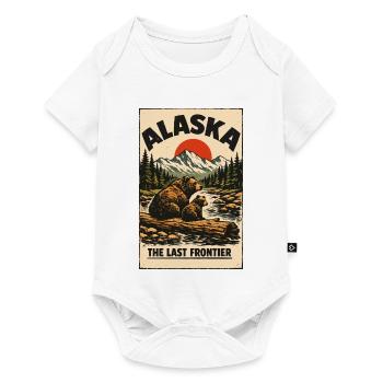 Alaska Frontier Bear Scenery Retro - Baby Premium short-sleeve bodysuit - white - Front