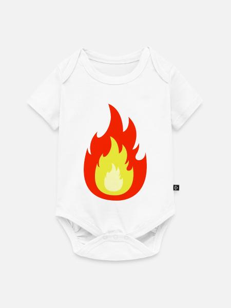 Feuerflamme - Baby Premium Kurzarmbody - Weiß