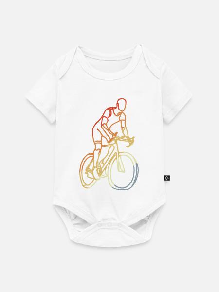 Radfahrer Retro - Baby Premium Kurzarmbody - Weiß