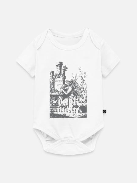 Dark Wave Friedhofs-Rabe - Baby Premium Kurzarmbody - Weiß