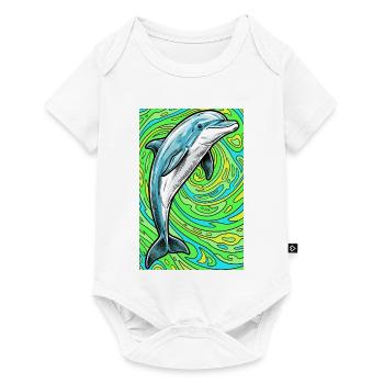 dolphin - Baby Premium short-sleeve bodysuit - white - Front