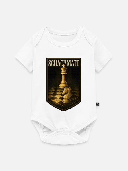 Schach Matt: König gegen Springer - Baby Premium Kurzarmbody - Weiß
