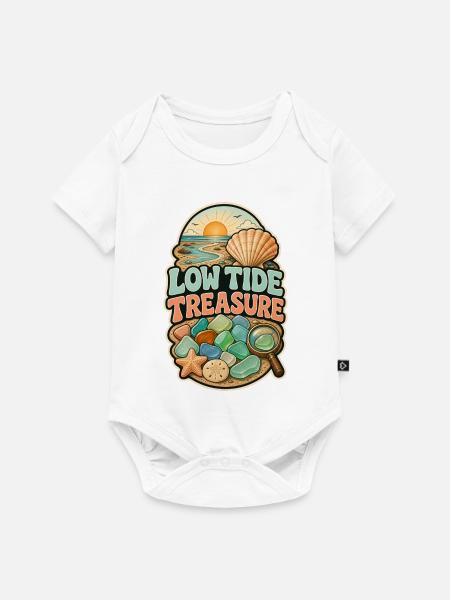 LOW TIDE TREASURE - Baby Premium Kurzarmbody - Weiß