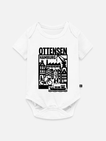 Hamburg Ottensen Retro - Baby Premium Kurzarmbody - Weiß