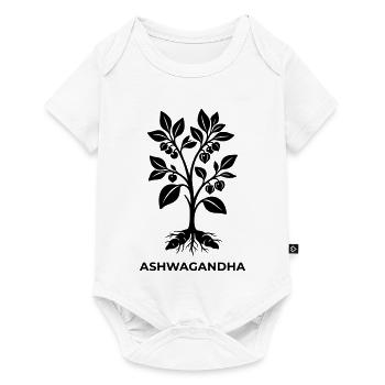 Silhouette de la plante ashwagandha - Body à manches courtes Premium Bébé - blanc - Devant