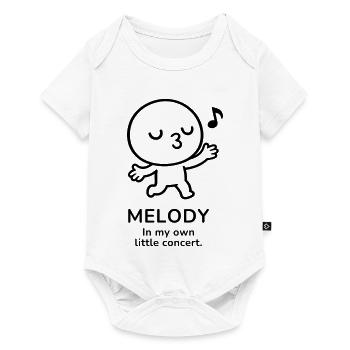 Melody – In My Own Little Concert | Music Mood - Baby Premium Kurzarmbody - Weiß - Vorne