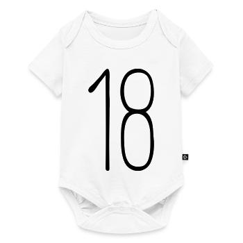 18 - Baby Premium Kurzarmbody - Weiß - Vorne
