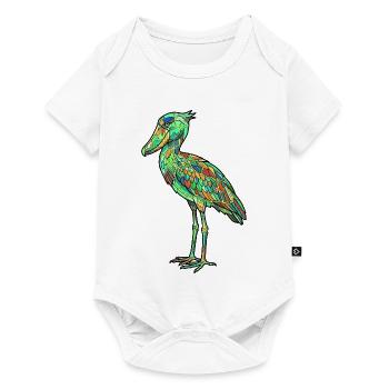 Leaded Glass Bird Blaze of Colors Shoebill Shoebill - Baby Premium short-sleeve bodysuit - white - Front