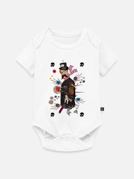 Automaton Masquerade Joker Karte - Baby Premium Kurzarmbody - Weiß