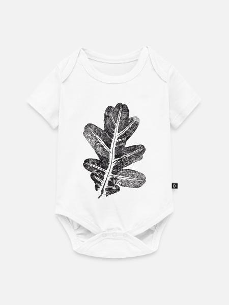 Eichenblatt / Botanik Blatt - Natur & Wald - Baby Premium Kurzarmbody - Weiß