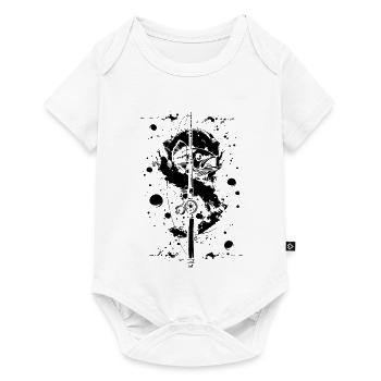 Fischen Farbe Graffiti - Baby Premium Kurzarmbody - Weiß - Vorne
