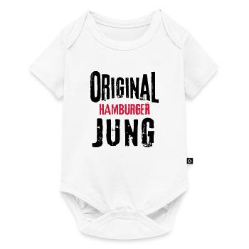 Hamburger Jung Hamburg Geschenk Mann Mundart - Baby Premium Kurzarmbody - Weiß - Vorne