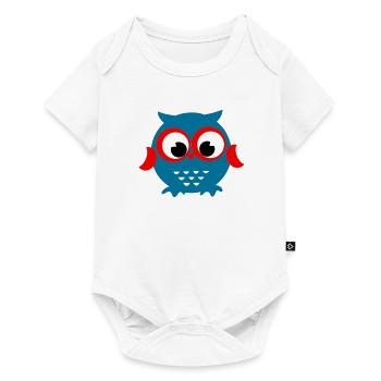 Eule - Baby Premium Kurzarmbody - Weiß - Vorne