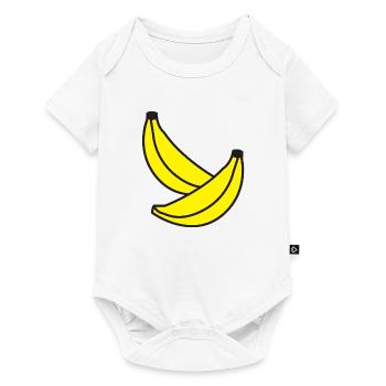 deux bananes - Body à manches courtes Premium Bébé - blanc - Devant