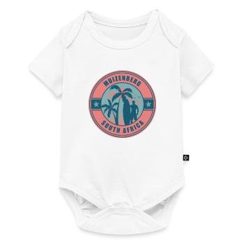Muizenberg Afrique du Sud Summer Surf Design - Body à manches courtes Premium Bébé - blanc - Devant