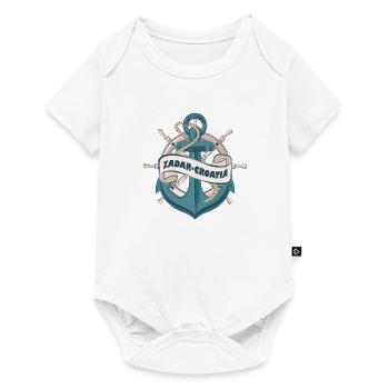 Zadar Croatia Nautical Summer Anchor Design - Baby Premium short-sleeve bodysuit - white - Front