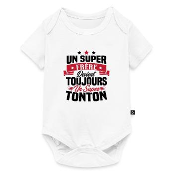 Un super frère devient toujours un super tonton - Body à manches courtes Premium Bébé - blanc - Devant