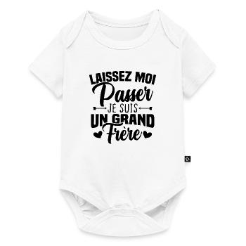 Laissez moi passer je suis un grand frère - Body à manches courtes Premium Bébé - blanc - Devant