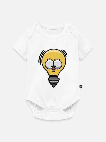 Doodle: eine Glühbirne - Baby Premium Kurzarmbody - Weiß
