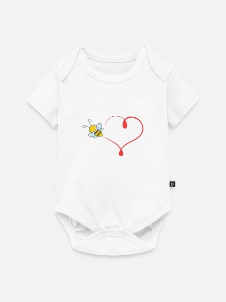 Hummel Herz - Baby Premium Kurzarmbody - Weiß
