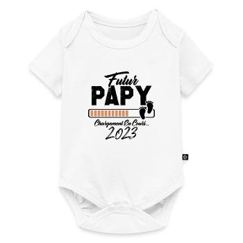 Futur Papy 2023 Annonce Grossesse - Body à manches courtes Premium Bébé - blanc - Devant