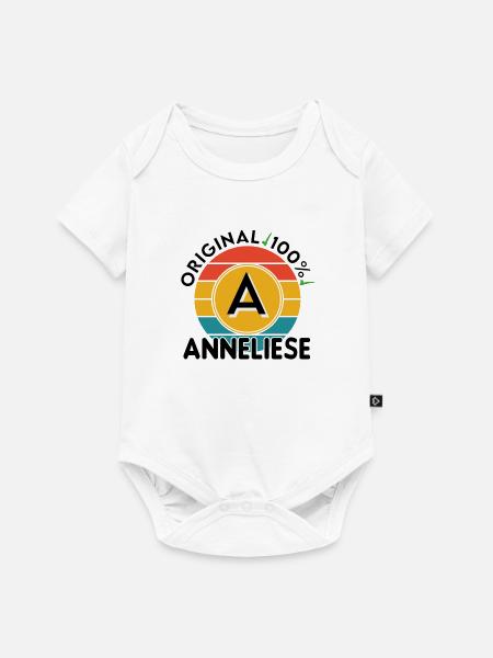 Anneliese - Baby Premium Kurzarmbody - Weiß