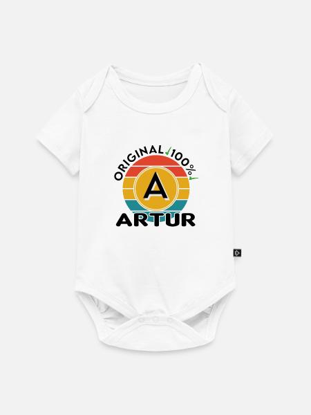Artur - Baby Premium Kurzarmbody - Weiß