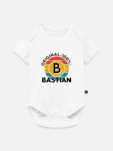 Bastian - Baby Premium Kurzarmbody - Weiß