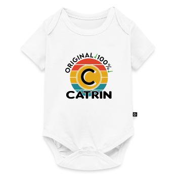Catrin - Baby Premium Kurzarmbody - Weiß - Vorne