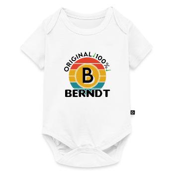 Berndt - Baby Premium Kurzarmbody - Weiß - Vorne