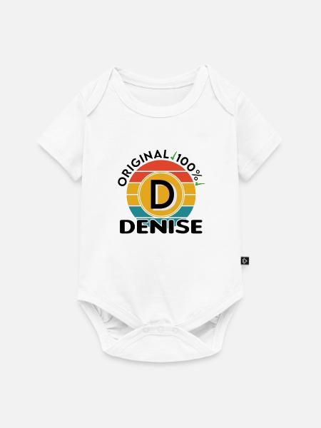 Denise - Baby Premium Kurzarmbody - Weiß