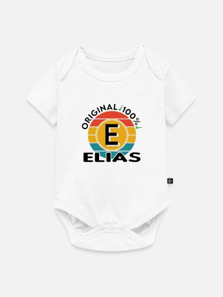 Elias - Baby Premium Kurzarmbody - Weiß