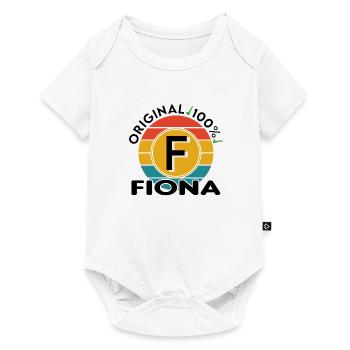 Fiona - Baby Premium Kurzarmbody - Weiß - Vorne