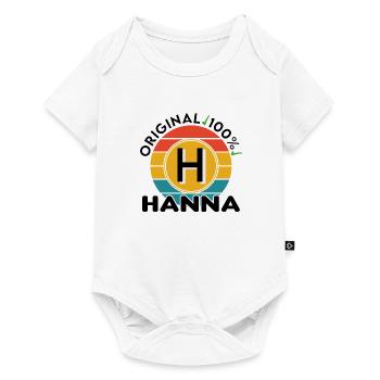 Hanna - Baby Premium Kurzarmbody - Weiß - Vorne