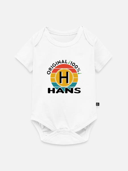 Hans - Baby Premium Kurzarmbody - Weiß
