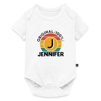Jennifer - Baby Premium Kurzarmbody - Weiß - Vorne