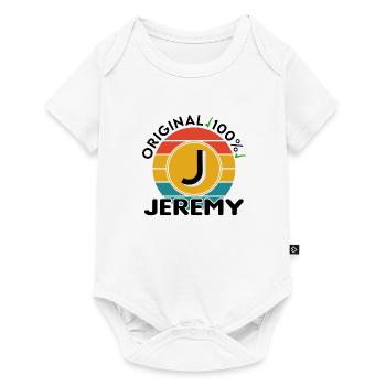 Jeremy - Baby Premium Kurzarmbody - Weiß - Vorne
