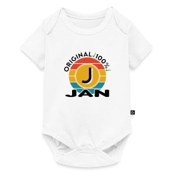 Jan - Baby Premium Kurzarmbody - Weiß - Vorne