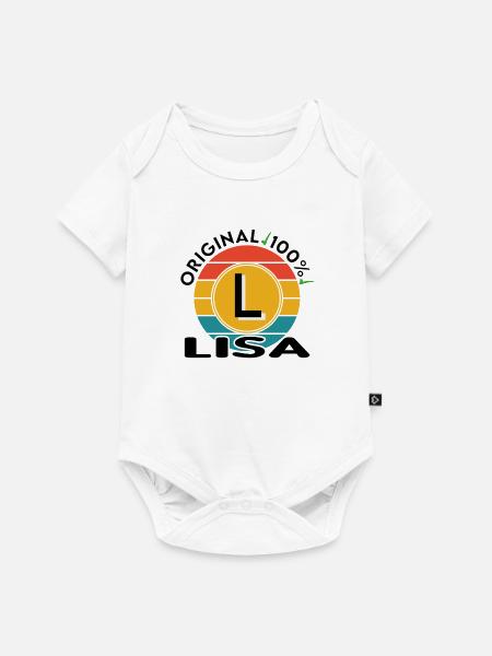Lisa - Baby Premium Kurzarmbody - Weiß