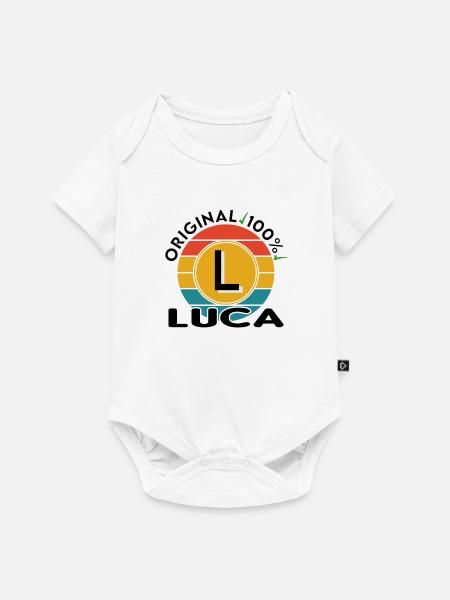 Luca - Baby Premium Kurzarmbody - Weiß