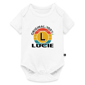 Lucie - Baby Premium Kurzarmbody - Weiß - Vorne