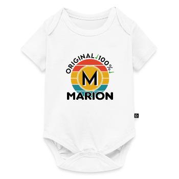 Marion - Baby Premium Kurzarmbody - Weiß - Vorne