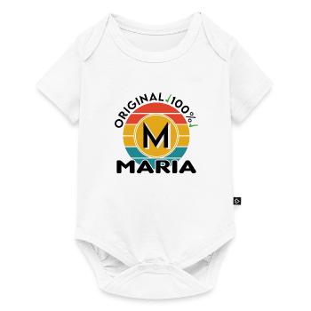 Maria - Baby Premium Kurzarmbody - Weiß - Vorne
