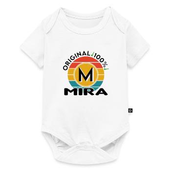 Mira - Baby Premium Kurzarmbody - Weiß - Vorne