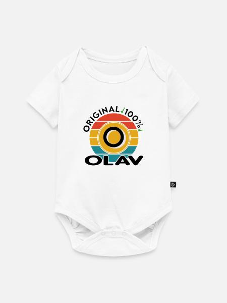 Olav - Baby Premium Kurzarmbody - Weiß