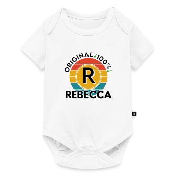 Rebecca - Baby Premium Kurzarmbody - Weiß - Vorne