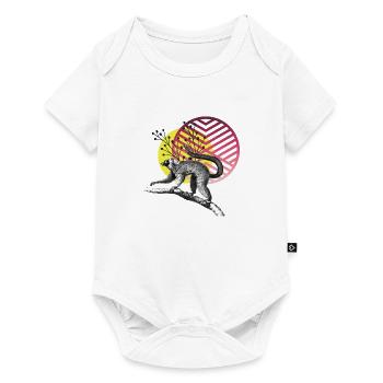 Lémurien au soleil levant - Body à manches courtes Premium Bébé - blanc - Devant